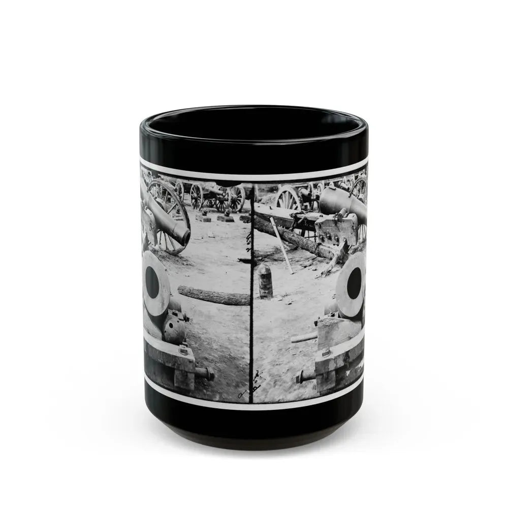 Broadway Landing, Appomattox River, Virginia. View Of Mortar And Artillery (U.S. Civil War) Black Coffee Mug 15oz - Go Mug Yourself