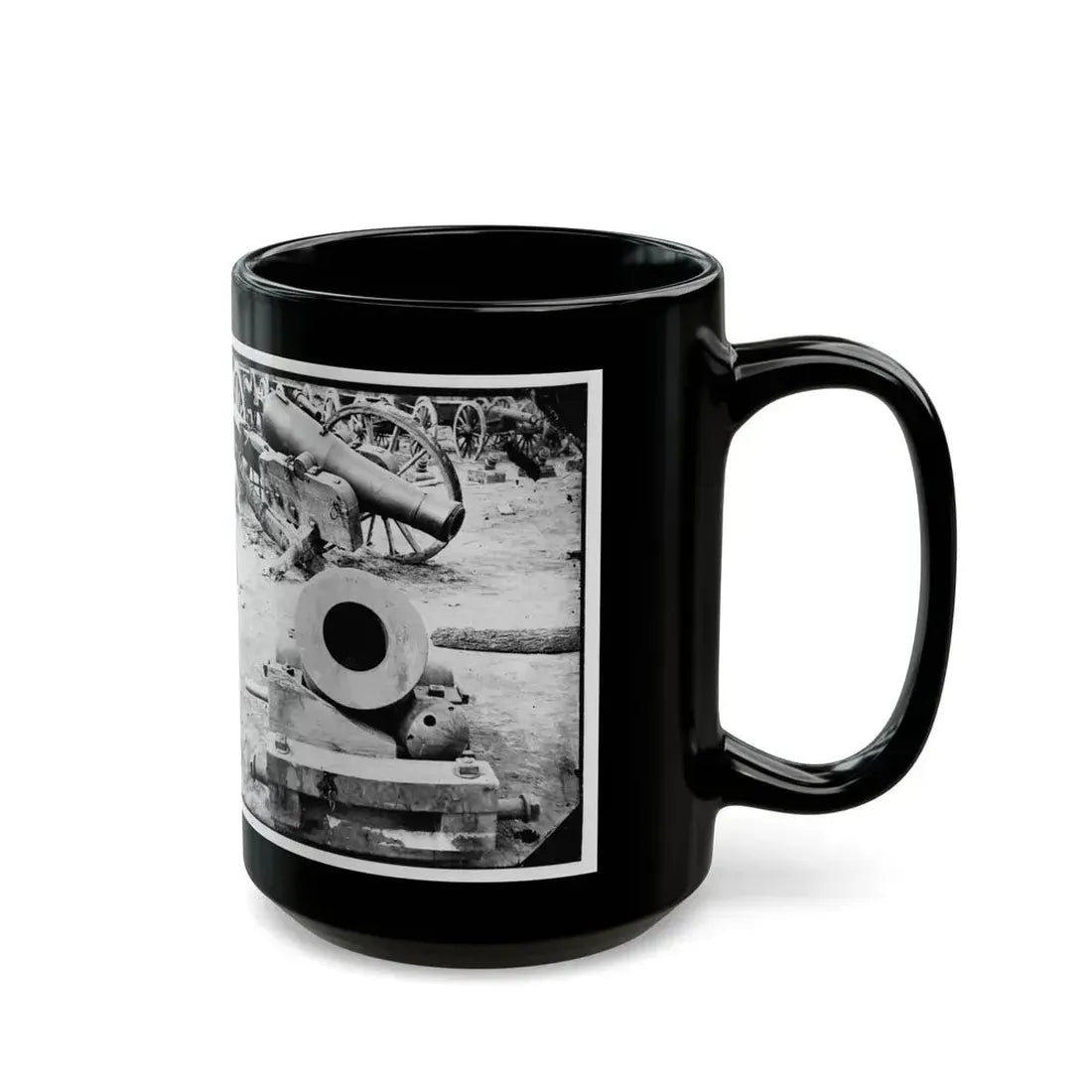 Broadway Landing, Appomattox River, Virginia. View Of Mortar And Artillery (U.S. Civil War) Black Coffee Mug - Go Mug Yourself