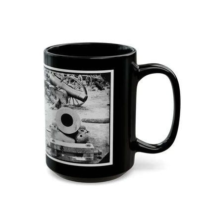 Broadway Landing, Appomattox River, Virginia. View Of Mortar And Artillery (U.S. Civil War) Black Coffee Mug - Go Mug Yourself