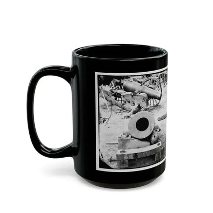 Broadway Landing, Appomattox River, Virginia. View Of Mortar And Artillery (U.S. Civil War) Black Coffee Mug - Go Mug Yourself