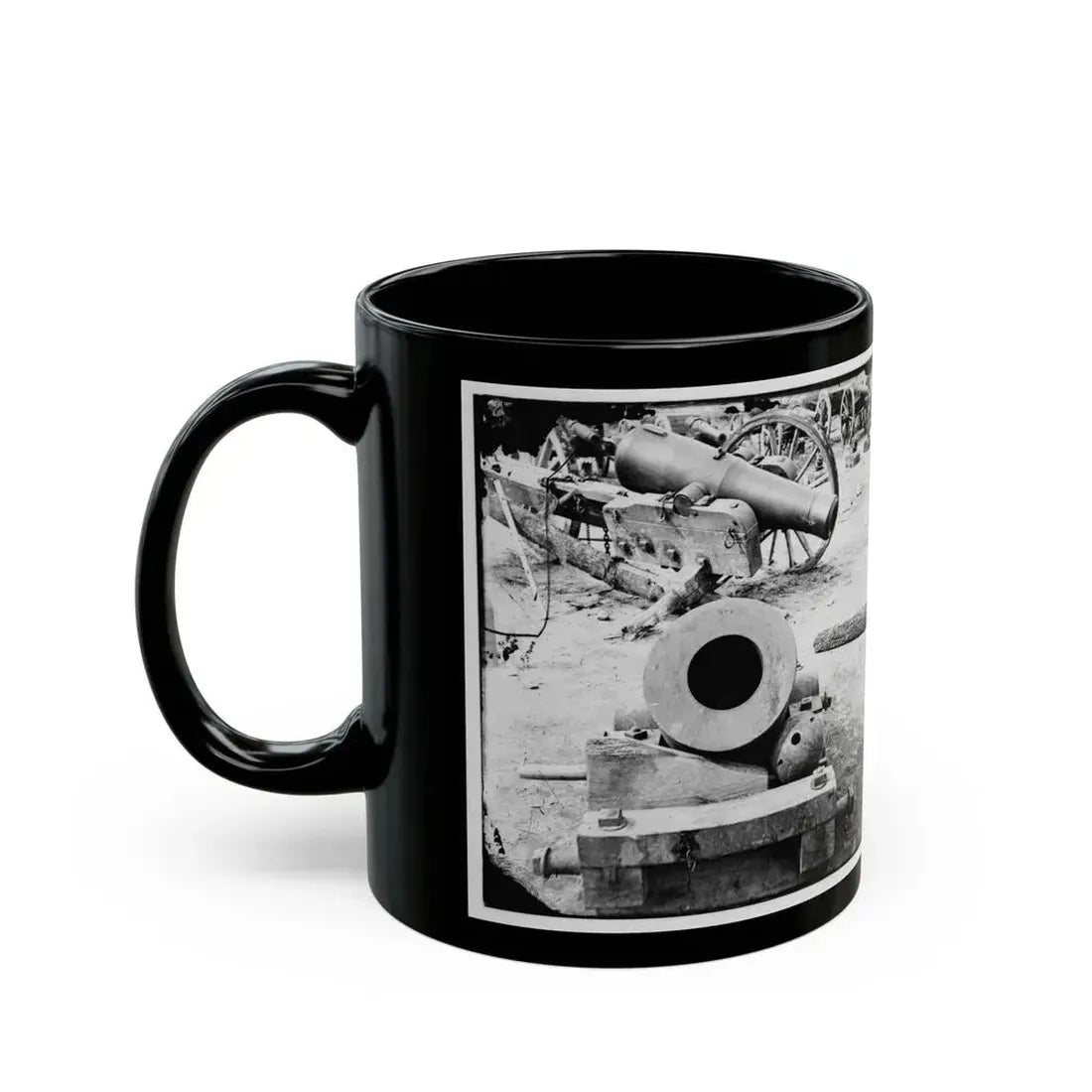 Broadway Landing, Appomattox River, Virginia. View Of Mortar And Artillery (U.S. Civil War) Black Coffee Mug - Go Mug Yourself