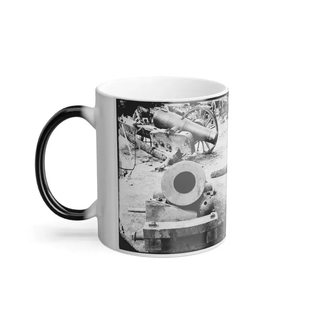 Broadway Landing, Appomattox River, Virginia. View of Mortar and Artillery (U.S. Civil War) Color Changing Coffee Mug 11oz - Go Mug Yourself