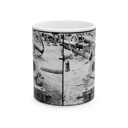 Broadway Landing, Appomattox River, Virginia. View Of Mortar And Artillery (U.S. Civil War) White Coffee Mug 11oz - Go Mug Yourself