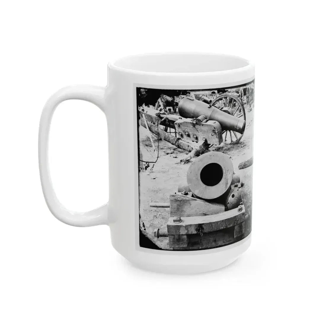 Broadway Landing, Appomattox River, Virginia. View Of Mortar And Artillery (U.S. Civil War) White Coffee Mug - Go Mug Yourself