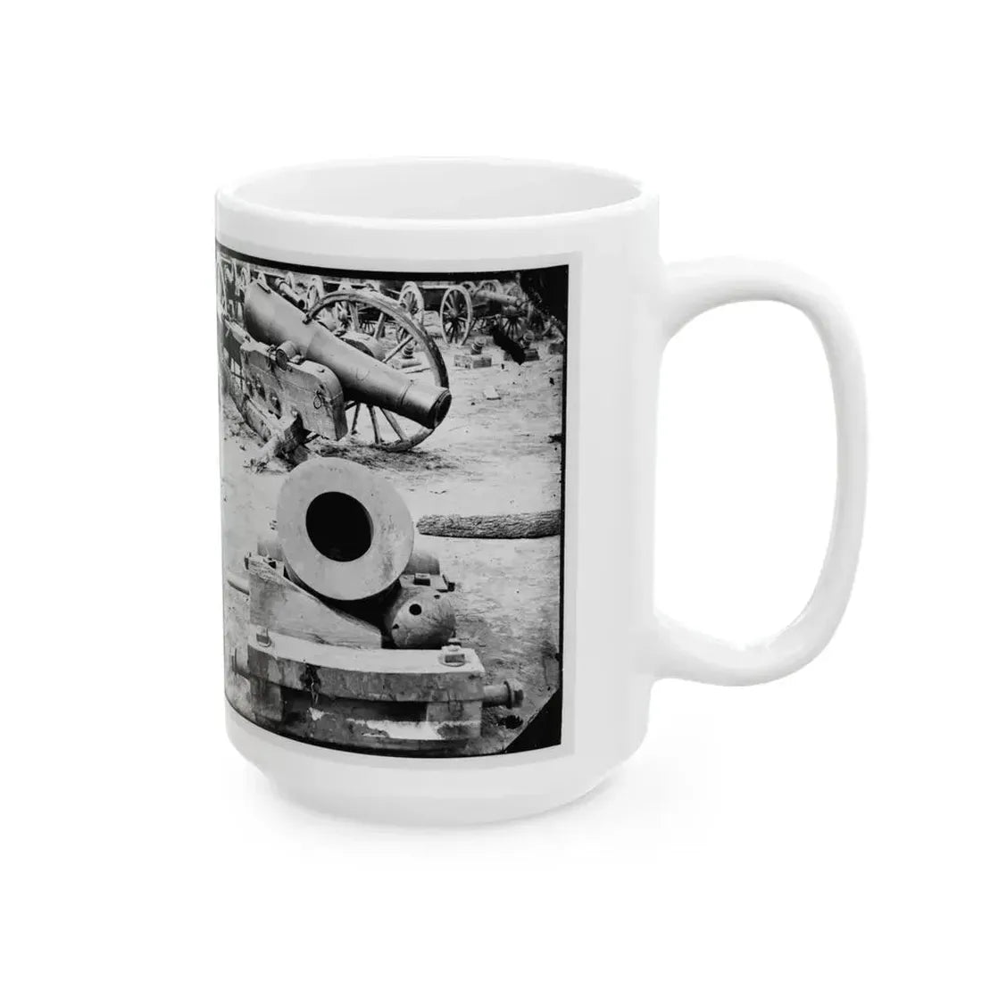 Broadway Landing, Appomattox River, Virginia. View Of Mortar And Artillery (U.S. Civil War) White Coffee Mug - Go Mug Yourself