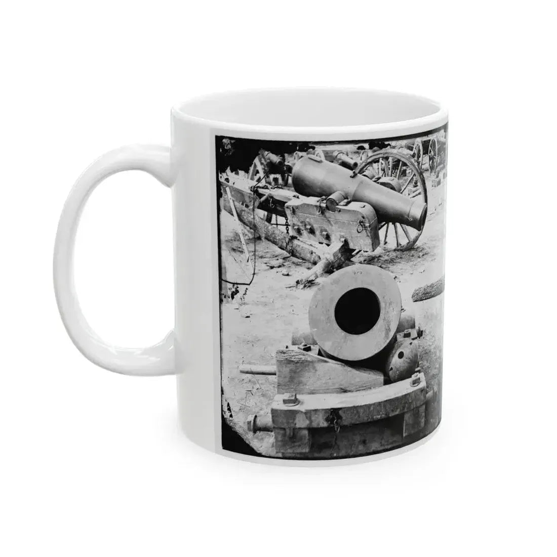 Broadway Landing, Appomattox River, Virginia. View Of Mortar And Artillery (U.S. Civil War) White Coffee Mug - Go Mug Yourself