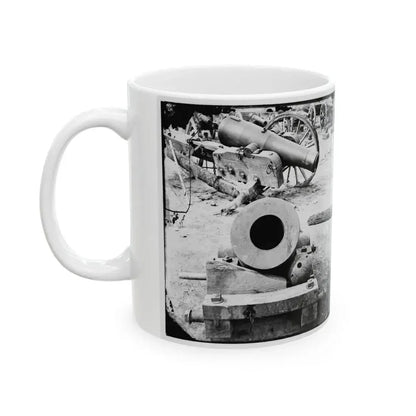 Broadway Landing, Appomattox River, Virginia. View Of Mortar And Artillery (U.S. Civil War) White Coffee Mug - Go Mug Yourself