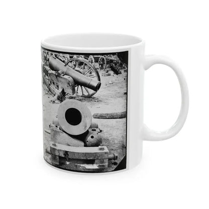 Broadway Landing, Appomattox River, Virginia. View Of Mortar And Artillery (U.S. Civil War) White Coffee Mug - Go Mug Yourself