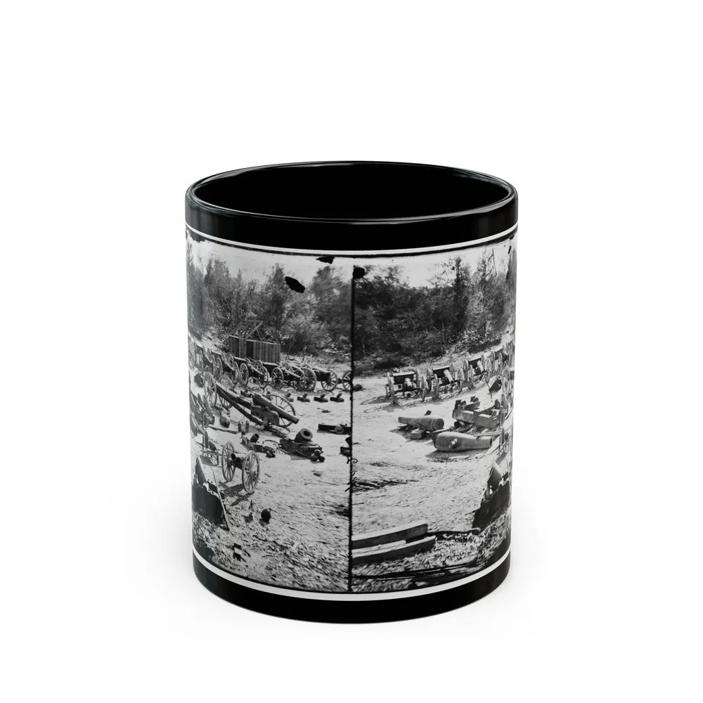 Broadway Landing, Appomattox River, Virginia. Park Of Artillery 001 (U.S. Civil War) Black Coffee Mug-11oz-Go Mug Yourself