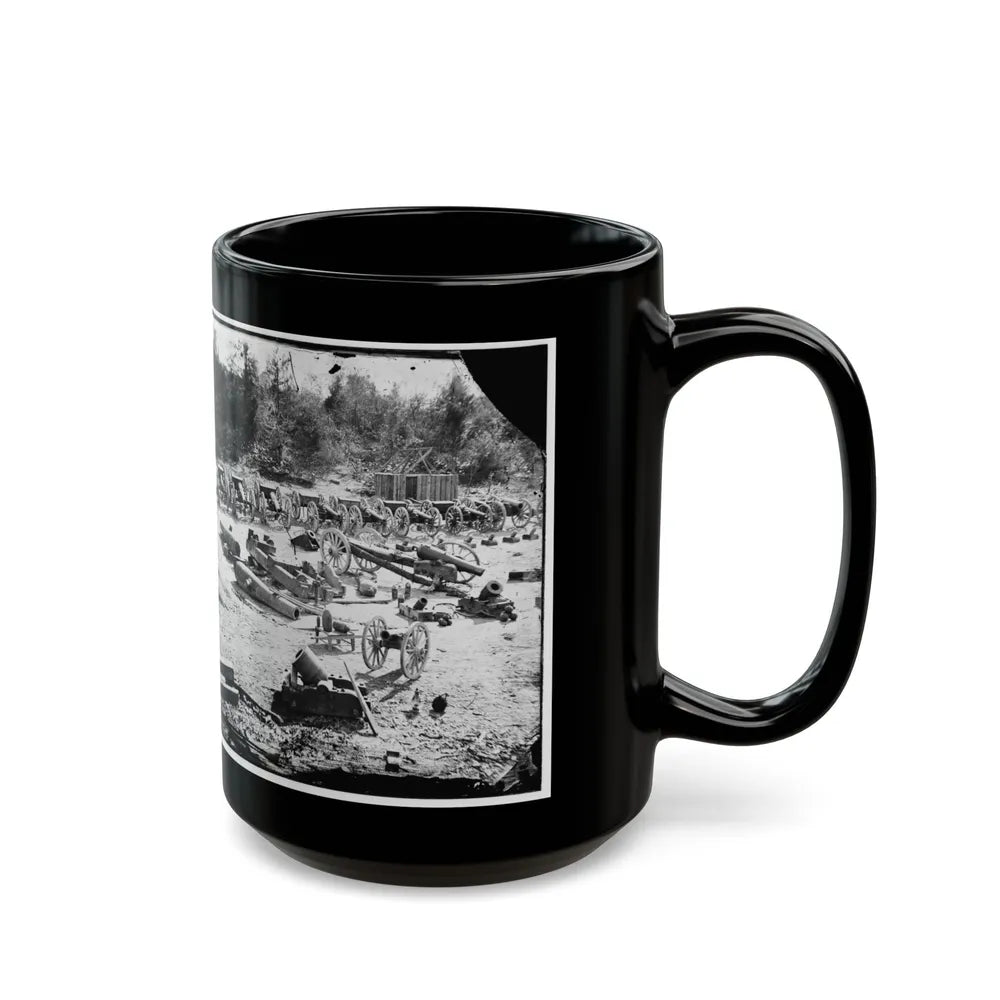 Broadway Landing, Appomattox River, Virginia. Park Of Artillery 001 (U.S. Civil War) Black Coffee Mug-Go Mug Yourself