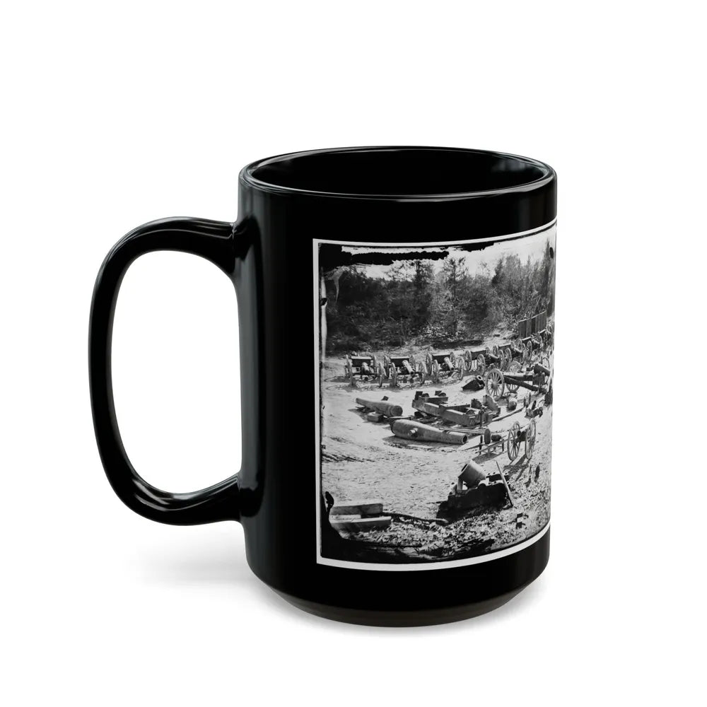 Broadway Landing, Appomattox River, Virginia. Park Of Artillery 001 (U.S. Civil War) Black Coffee Mug-Go Mug Yourself