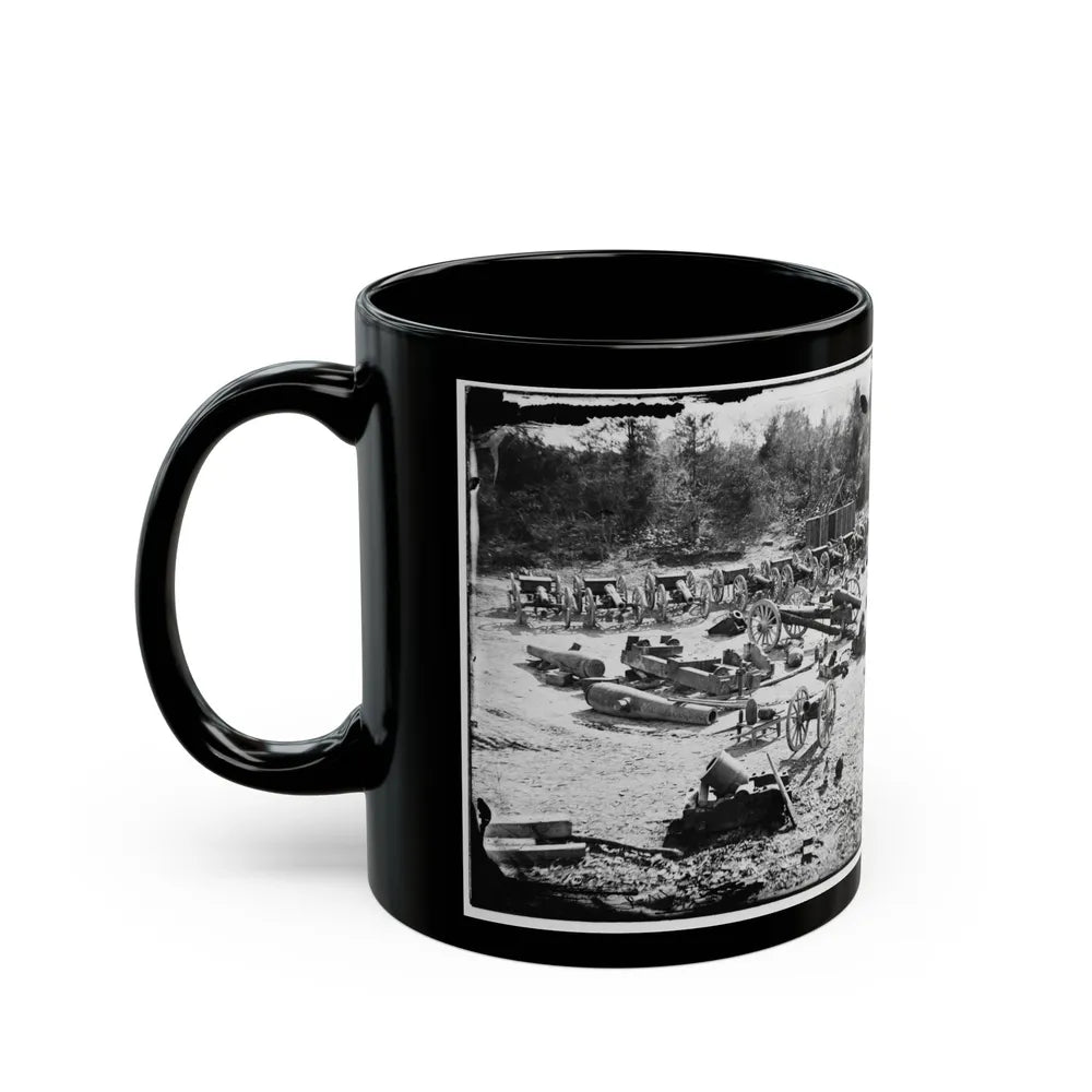 Broadway Landing, Appomattox River, Virginia. Park Of Artillery 001 (U.S. Civil War) Black Coffee Mug-Go Mug Yourself