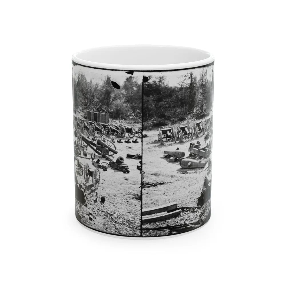 Broadway Landing, Appomattox River, Virginia. Park Of Artillery 001 (U.S. Civil War) White Coffee Mug-11oz-Go Mug Yourself