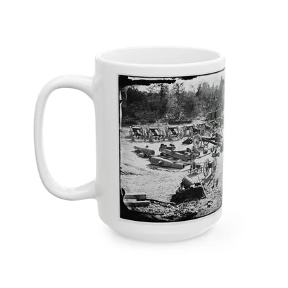 Broadway Landing, Appomattox River, Virginia. Park Of Artillery 001 (U.S. Civil War) White Coffee Mug-Go Mug Yourself