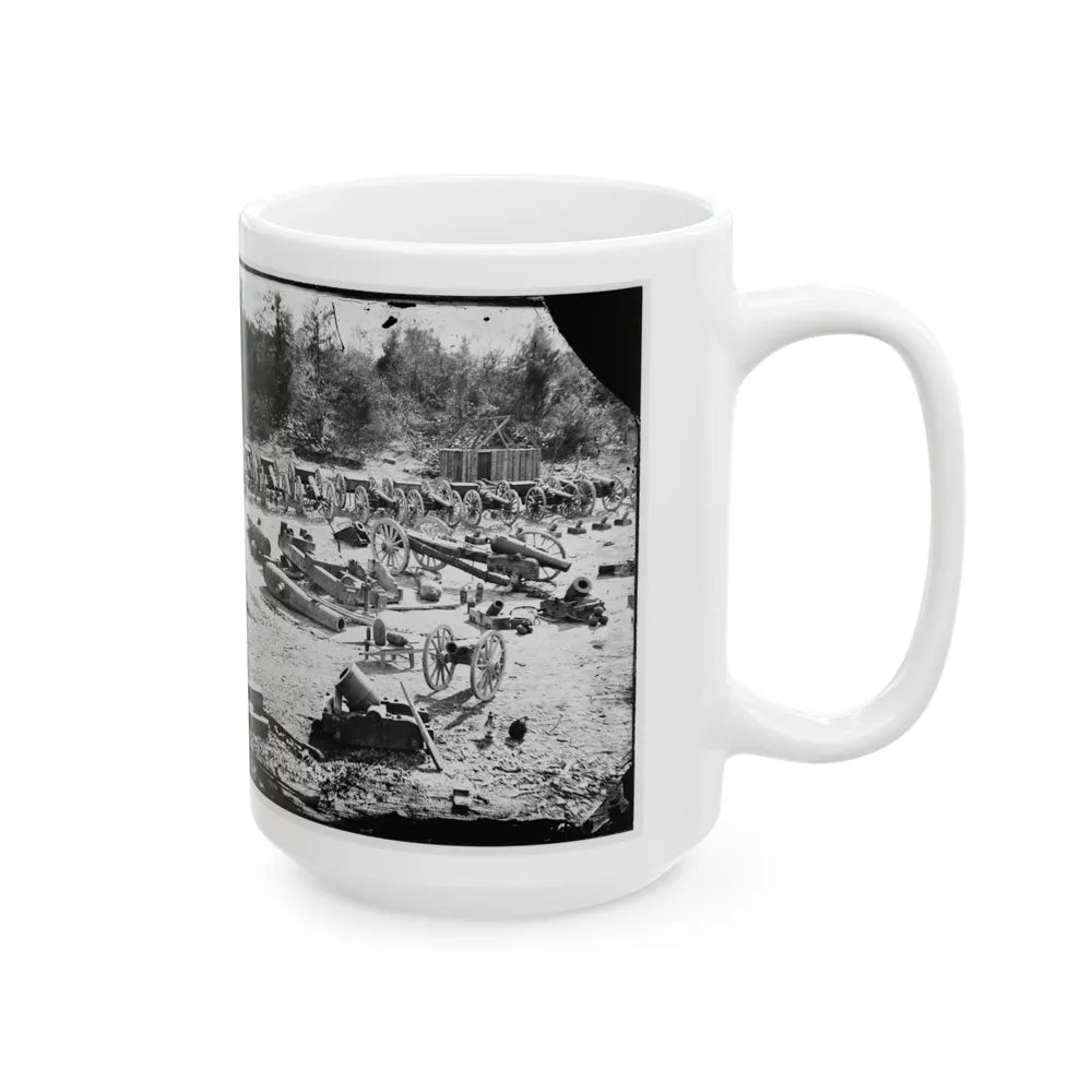 Broadway Landing, Appomattox River, Virginia. Park Of Artillery 001 (U.S. Civil War) White Coffee Mug-Go Mug Yourself