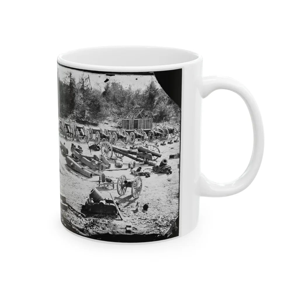 Broadway Landing, Appomattox River, Virginia. Park Of Artillery 001 (U.S. Civil War) White Coffee Mug-Go Mug Yourself