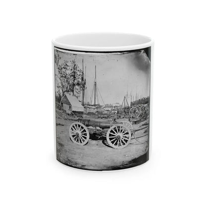 Broadway Landing, Appomattox River, Virginia. Park Of Artillery (U.S. Civil War) White Coffee Mug-11oz-Go Mug Yourself