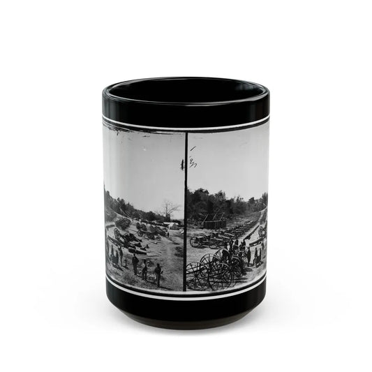 Broadway Landing, Appomattox River, Virginia. Park Of Artillery(2) (U.S. Civil War) Black Coffee Mug-15oz-Go Mug Yourself