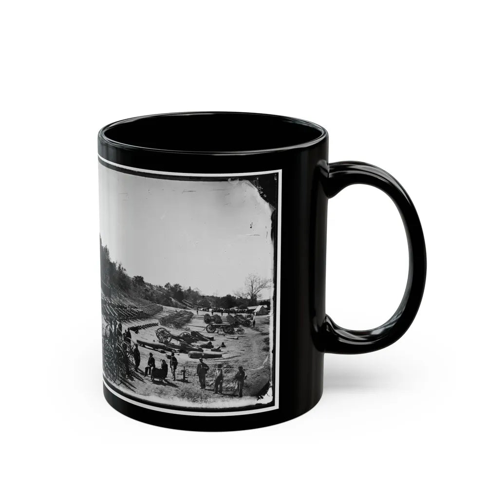 Broadway Landing, Appomattox River, Virginia. Park Of Artillery(2) (U.S. Civil War) Black Coffee Mug-Go Mug Yourself