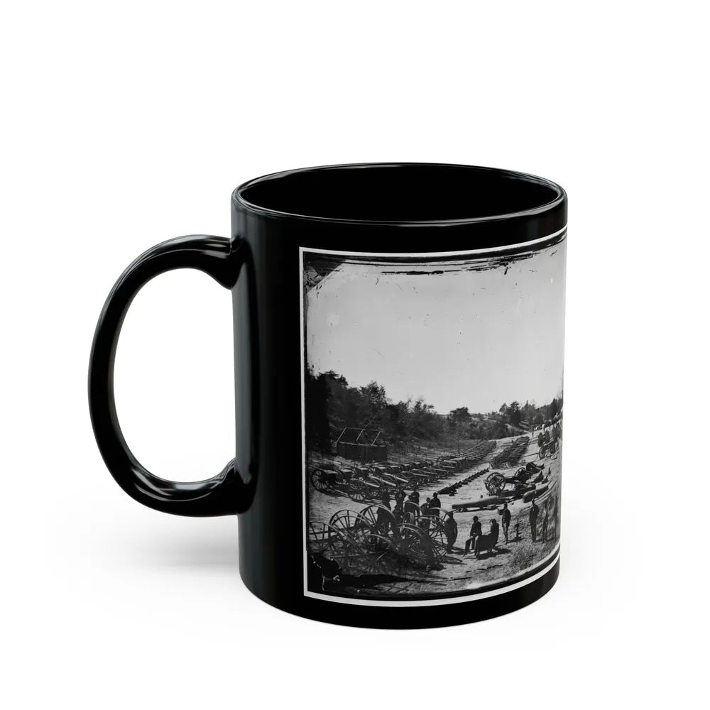 Broadway Landing, Appomattox River, Virginia. Park Of Artillery(2) (U.S. Civil War) Black Coffee Mug-Go Mug Yourself