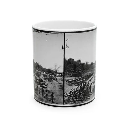 Broadway Landing, Appomattox River, Virginia. Park Of Artillery(2) (U.S. Civil War) White Coffee Mug-11oz-Go Mug Yourself