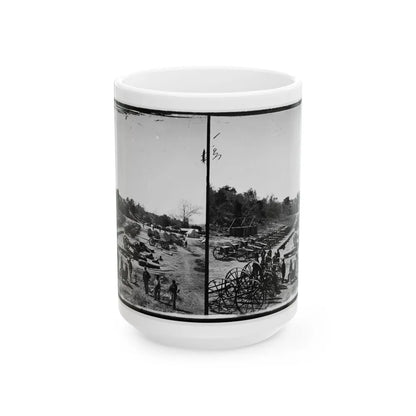 Broadway Landing, Appomattox River, Virginia. Park Of Artillery(2) (U.S. Civil War) White Coffee Mug-15oz-Go Mug Yourself