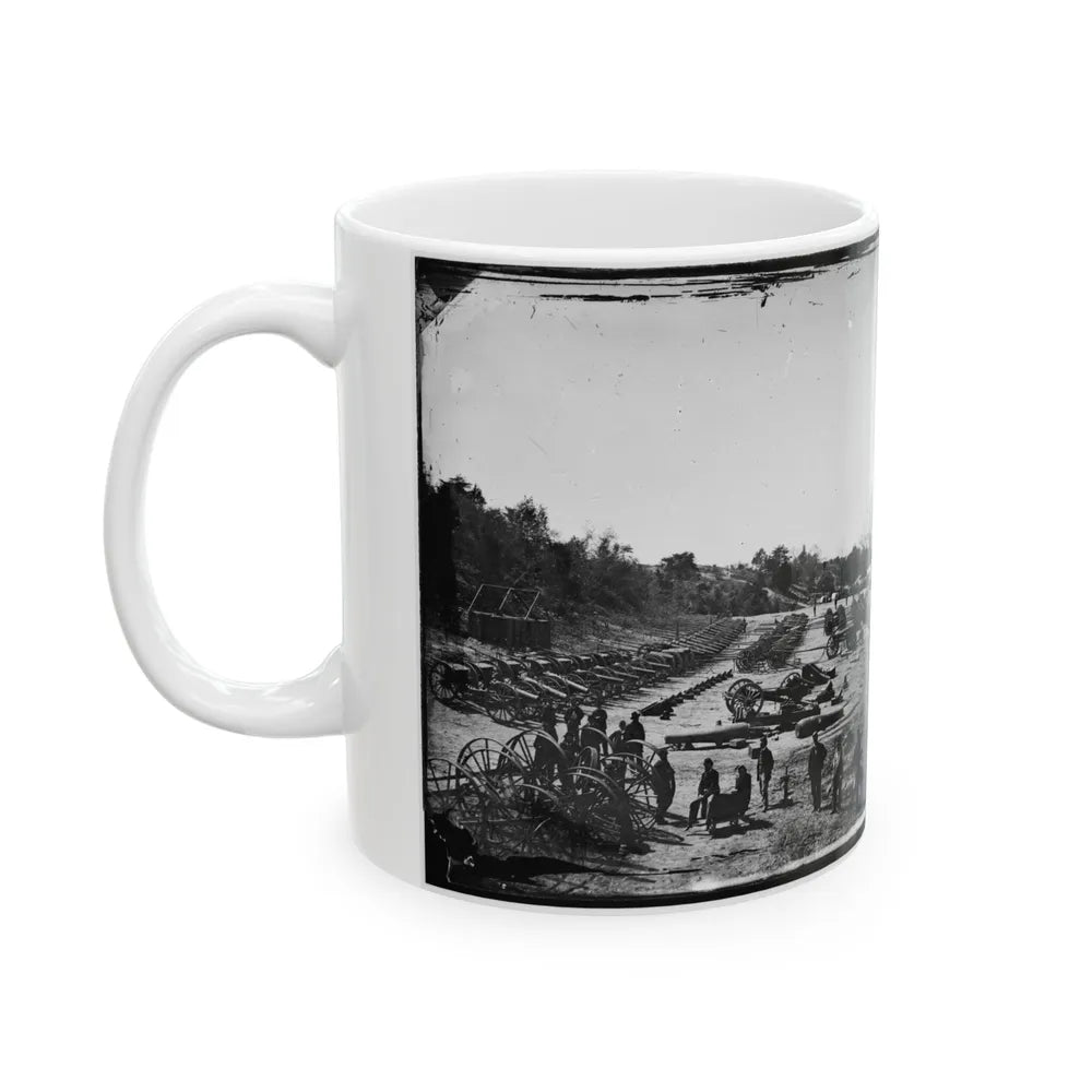 Broadway Landing, Appomattox River, Virginia. Park Of Artillery(2) (U.S. Civil War) White Coffee Mug-Go Mug Yourself