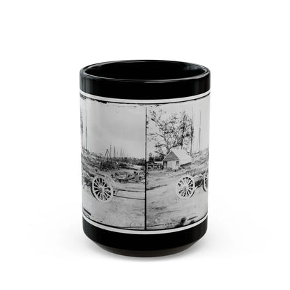 Broadway Landing, Appomattox River, Virginia. Park Of Artillery(3) (U.S. Civil War) Black Coffee Mug-15oz-Go Mug Yourself