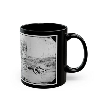 Broadway Landing, Appomattox River, Virginia. Park Of Artillery(3) (U.S. Civil War) Black Coffee Mug-Go Mug Yourself