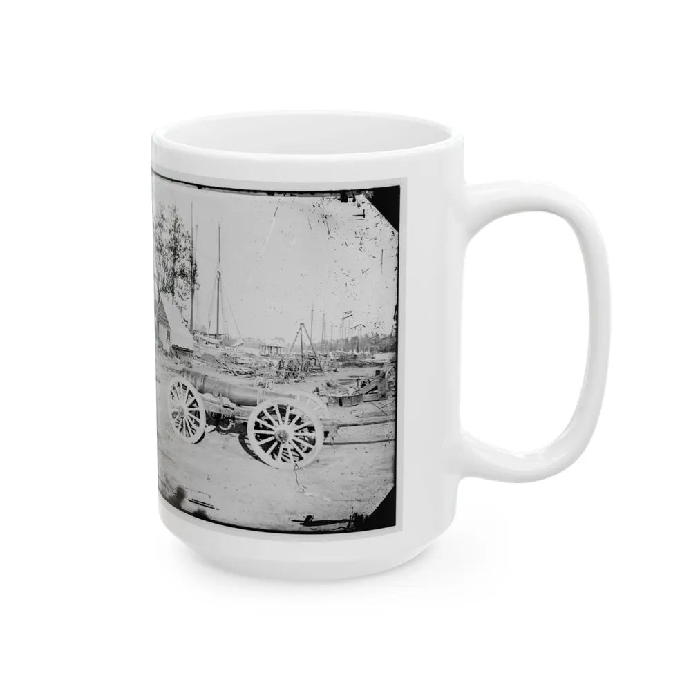 Broadway Landing, Appomattox River, Virginia. Park Of Artillery(3) (U.S. Civil War) White Coffee Mug-Go Mug Yourself