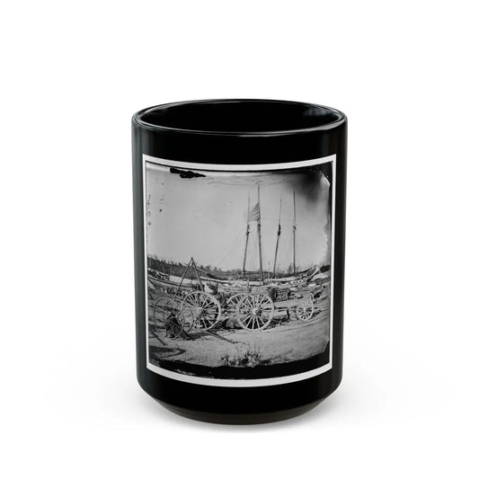 Broadway Landing, Appomattox River, Virginia. Supply Boats And Stores (U.S. Civil War) Black Coffee Mug-15oz-Go Mug Yourself