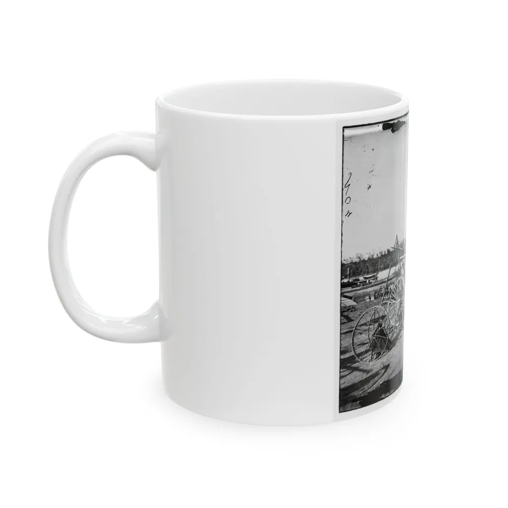 Broadway Landing, Appomattox River, Virginia. Supply Boats And Stores (U.S. Civil War) White Coffee Mug-Go Mug Yourself