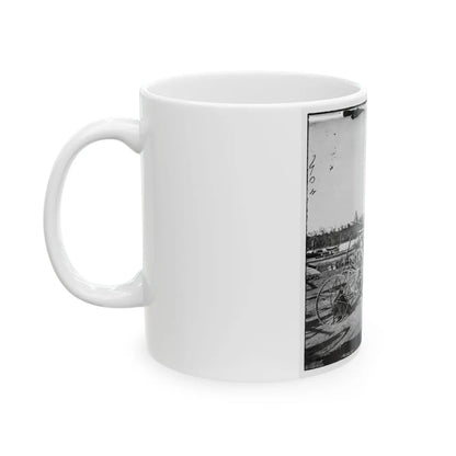 Broadway Landing, Appomattox River, Virginia. Supply Boats And Stores (U.S. Civil War) White Coffee Mug-Go Mug Yourself