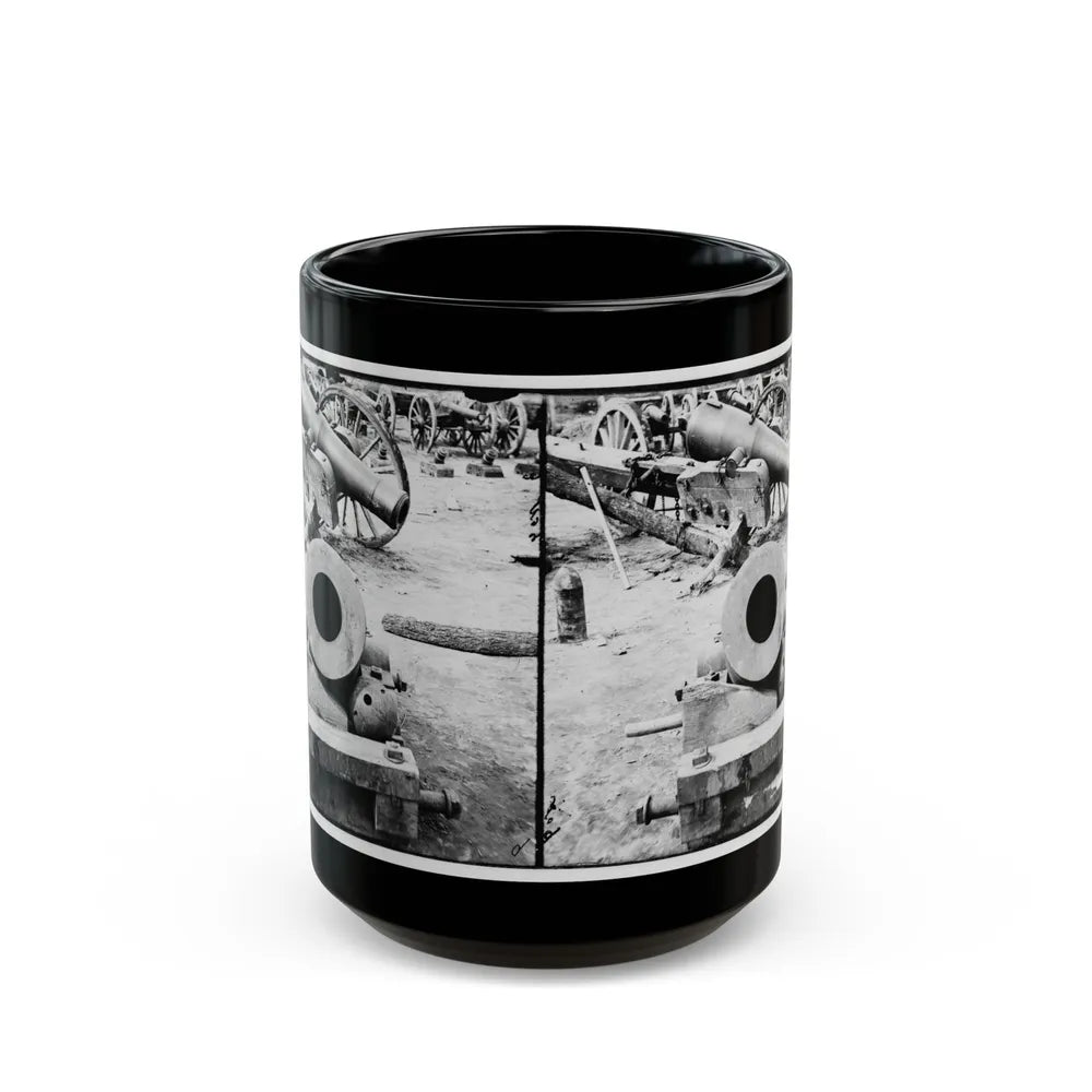 Broadway Landing, Appomattox River, Virginia. View Of Mortar And Artillery (U.S. Civil War) Black Coffee Mug-15oz-Go Mug Yourself