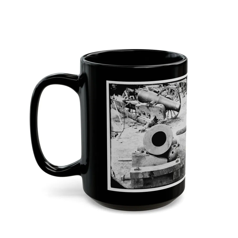 Broadway Landing, Appomattox River, Virginia. View Of Mortar And Artillery (U.S. Civil War) Black Coffee Mug-Go Mug Yourself