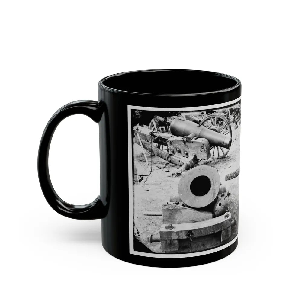 Broadway Landing, Appomattox River, Virginia. View Of Mortar And Artillery (U.S. Civil War) Black Coffee Mug-Go Mug Yourself