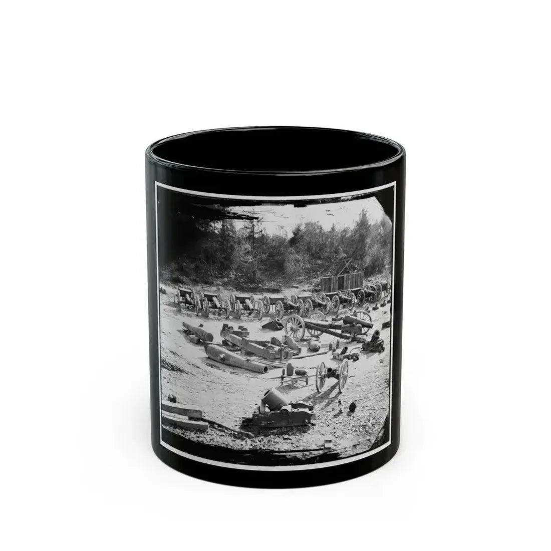 Broadway Landing, Va. Federal Ordnance At The Depot; Another View (U.S. Civil War) Black Coffee Mug 11oz - Go Mug Yourself