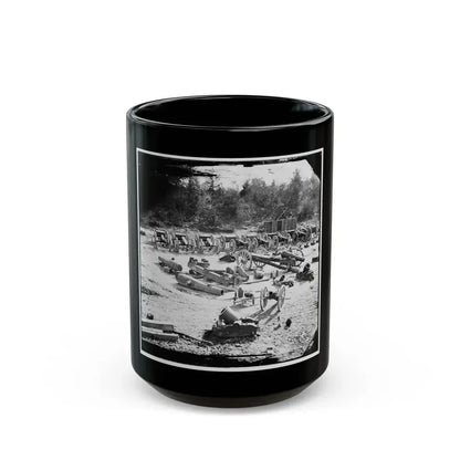 Broadway Landing, Va. Federal Ordnance At The Depot; Another View (U.S. Civil War) Black Coffee Mug 15oz - Go Mug Yourself