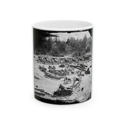 Broadway Landing, Va. Federal Ordnance At The Depot; Another View (U.S. Civil War) White Coffee Mug 11oz - Go Mug Yourself