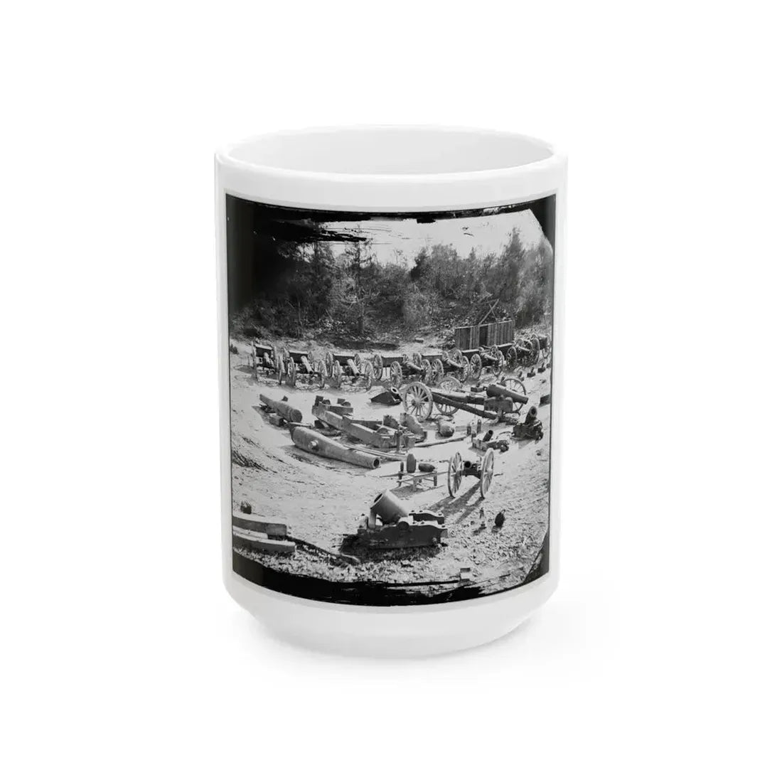 Broadway Landing, Va. Federal Ordnance At The Depot; Another View (U.S. Civil War) White Coffee Mug 15oz - Go Mug Yourself