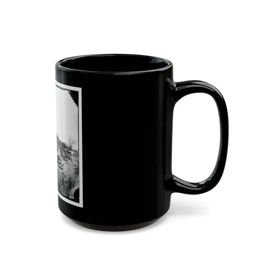 Broadway Landing, Va. Federal Ordnance At The Depot (U.S. Civil War) Black Coffee Mug - Go Mug Yourself