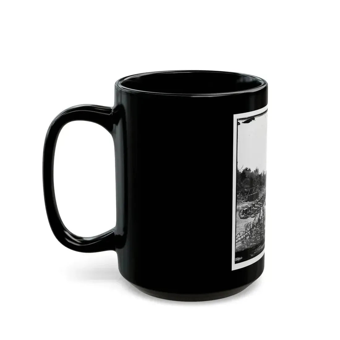 Broadway Landing, Va. Federal Ordnance At The Depot (U.S. Civil War) Black Coffee Mug - Go Mug Yourself
