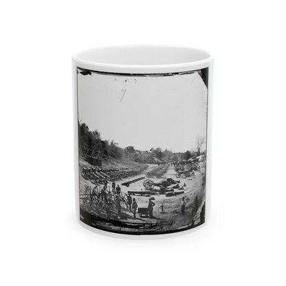 Broadway Landing, Va. Federal Ordnance At The Depot (U.S. Civil War) White Coffee Mug 11oz - Go Mug Yourself
