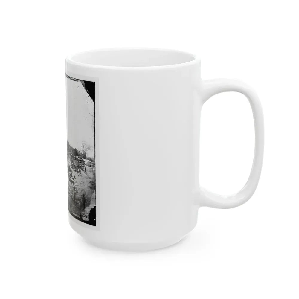 Broadway Landing, Va. Federal Ordnance At The Depot (U.S. Civil War) White Coffee Mug - Go Mug Yourself