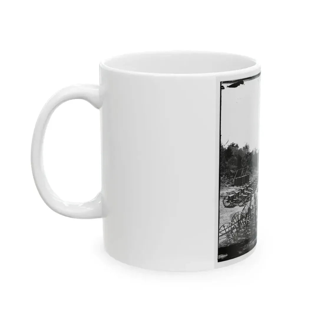 Broadway Landing, Va. Federal Ordnance At The Depot (U.S. Civil War) White Coffee Mug - Go Mug Yourself