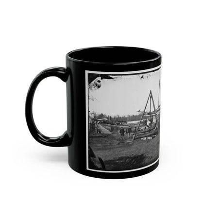 Broadway Landing, Va.  Tripod Artillery Swing By The Appomattox (U.S. Civil War) Black Coffee Mug - Go Mug Yourself