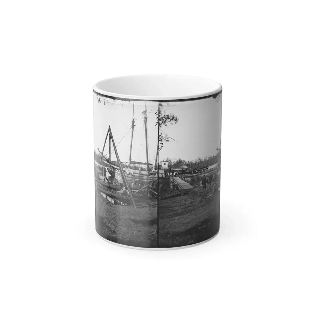 Broadway Landing, Va.  Tripod Artillery Swing by the Appomattox (U.S. Civil War) Color Changing Coffee Mug 11oz Default Title 11oz - Go Mug Yourself