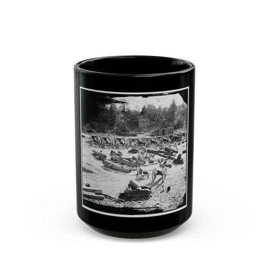 Broadway Landing, Va. Federal Ordnance At The Depot; Another View (U.S. Civil War) Black Coffee Mug-15oz-Go Mug Yourself