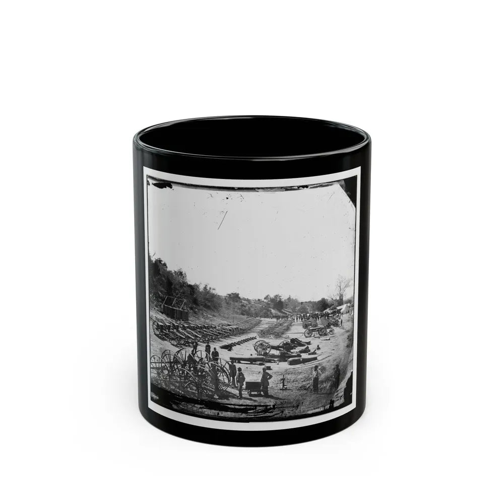 Broadway Landing, Va. Federal Ordnance At The Depot (U.S. Civil War) Black Coffee Mug-11oz-Go Mug Yourself