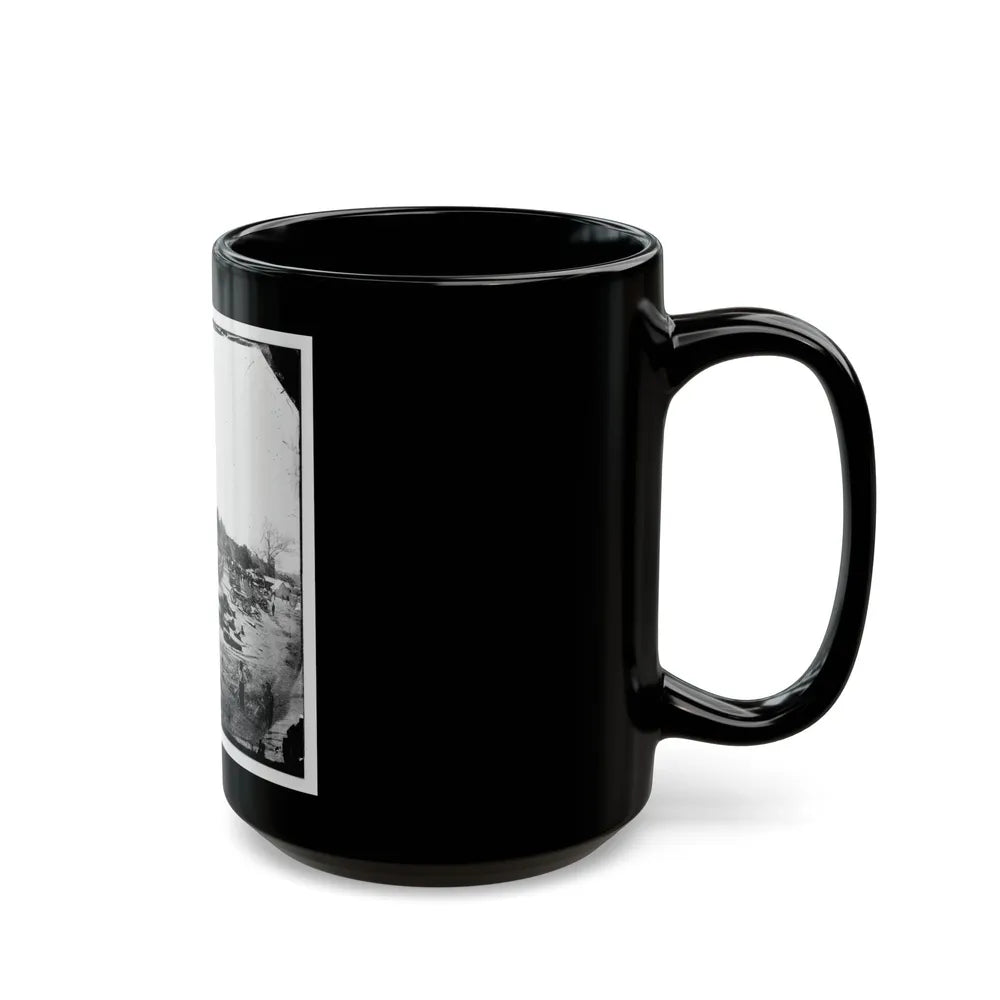 Broadway Landing, Va. Federal Ordnance At The Depot (U.S. Civil War) Black Coffee Mug-Go Mug Yourself